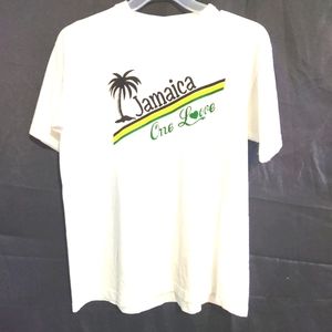 JAMAICA ONE LOVE WHITE T SHIRT SIZE  XLARGE  AA-46